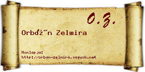 Orbán Zelmira névjegykártya